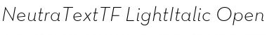 Neutra Text TF Light Italic