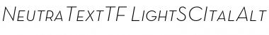 Neutra Text TF Light SC Alt Italic Font