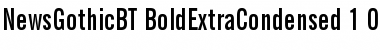 News Gothic Bold Extra Condensed Font