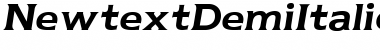 Newtext DemiItalic Font