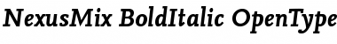 NexusMix-BoldItalic Font