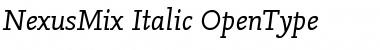 NexusMix-Italic Font