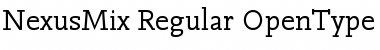 NexusMix-Regular Font