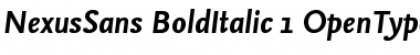 NexusSans-BoldItalic Font