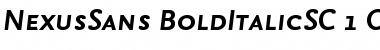 NexusSans-BoldItalicSC Regular Font