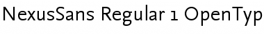 NexusSans-Regular Font