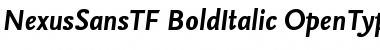 NexusSansTF-BoldItalic Font