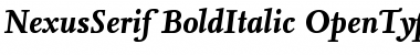 NexusSerif-BoldItalic Font