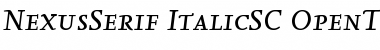 NexusSerif-ItalicSC Regular Font