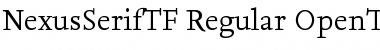 NexusSerifTF-Regular Regular Font