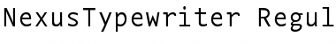 NexusTypewriter-Regular Font