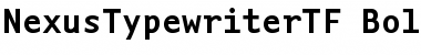 NexusTypewriterTF-Bold Regular Font