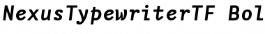 NexusTypewriterTF-BoldItalic Font