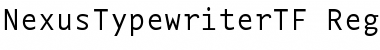 NexusTypewriterTF-Regular Font