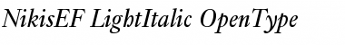 NikisEF-LightItalic Regular Font