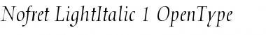 Nofret Light Italic Font