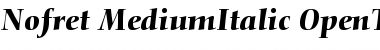 Nofret Medium Italic Font