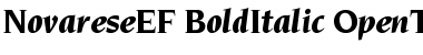 NovareseEF-BoldItalic Font