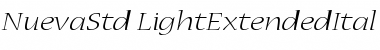 Nueva Std Light Extended Italic Font