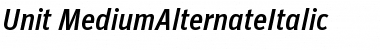 Unit-MediumAlternateItalic Regular Font