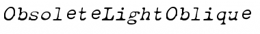 ObsoleteLight Font