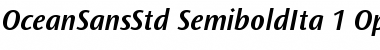 Ocean Sans Std Semibold Italic Font