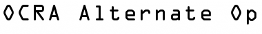 OCRA Alternate Font