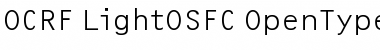 OCRF-LightOSFC Font