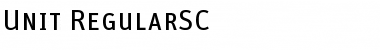 Unit-RegularSC Regular Font