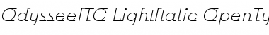 Odyssee ITC Light Italic Font