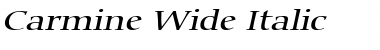 Carmine Wide Italic Font