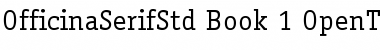 ITC Officina Serif Std Book Font