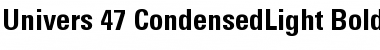 Univers 47 CondensedLight Bold Font