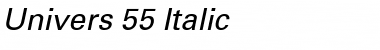 Univers 55 Italic Font