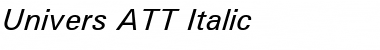 Univers ATT Italic Font