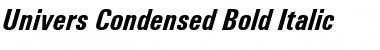 Univers Condensed Bold Italic Font