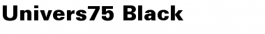 Univers75-Black Font
