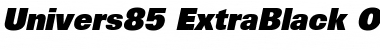 Univers85-ExtraBlack Extra BlackItalic Font