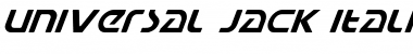 Universal Jack Italic Font