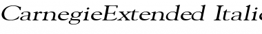 CarnegieExtended Italic Font