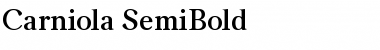Carniola SemiBold Font