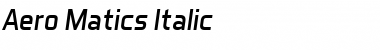 Aero Matics Italic Font