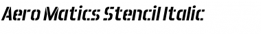 Aero Matics Stencil Italic