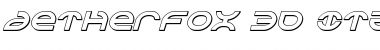 Aetherfox 3D Italic Font