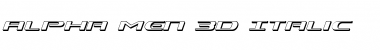 Alpha Men 3D Italic Font
