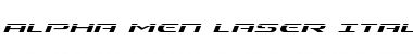 Alpha Men Laser Italic Font