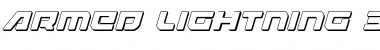 Armed Lightning 3D Italic Font