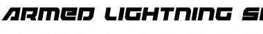 Armed Lightning Squared Semi-Italic Semi-Italic Font