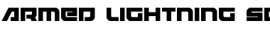 Armed Lightning Squared Font