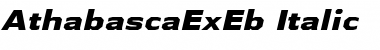 Athabasca Expanded ExtraBold Italic Font
